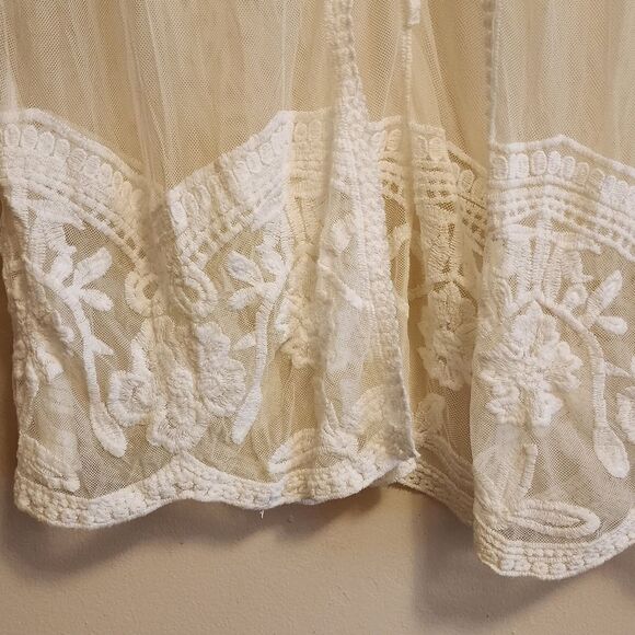 Francesca's White Embroidered Lace Bohemian Duster Nwt - Picture 4 of 13